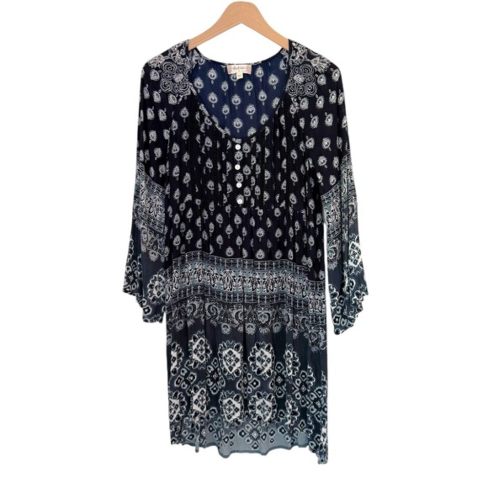 Altar'd State Boho Bell Sleeve High Low Tunic Dress Size S